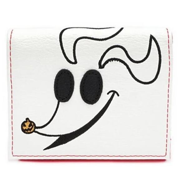 Loungefly Disney Nightmare Before Christmas Zero Dog Orange White Flip Wallet - Picture 1 of 8